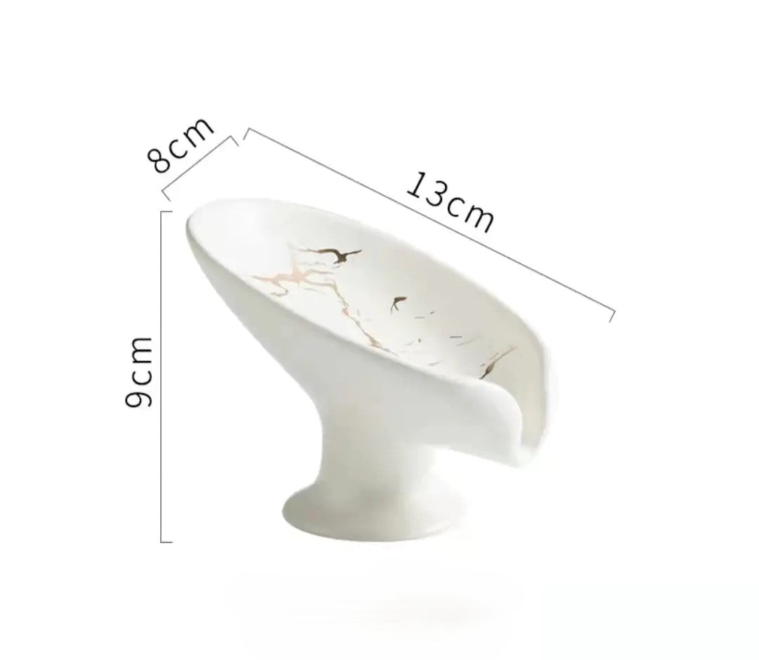 Luxury Ceramic Soap Dish with Drainage Design