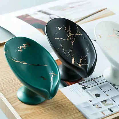 Luxury Ceramic Soap Dish with Drainage Design